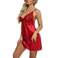thumbnail image 4 of Ropa de dormir sexy para mujer Conjunto de ropa interior Ropa interior de encaje Ropa de dormir, Rojo, XXL kenally XX000108-19, 4 of 7