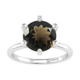 thumbnail image 1 of Sterling Silver Natural Smoky Quartz Solitaire Ring, 1 of 1