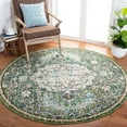 thumbnail image 2 of SAFAVIEH Madison Joandra Southwestern Area Rug, Green/Turquoise, 8' x 8' Round, 2 of 10
