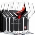 thumbnail image 1 of Juego de 6 copas de vino blanco y rojo cocodrilo, cristal sin plomo de 480 ml, 1 of 7