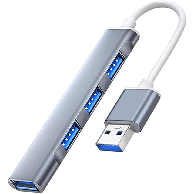 Hub USB C 4 en 1, Adaptador USB para Laptop, puerto USB 3.0 y 3 puertos USB 2.0