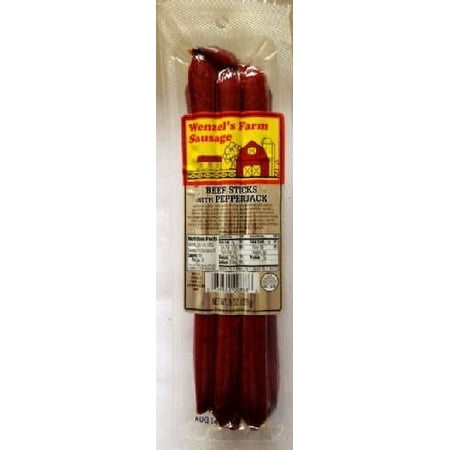 Wenzel's Farm Sausage Beef Sticks with Pepperjack, 8 Oz.