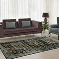 thumbnail image 1 of Ladole Rugs Diamond Geometric Area Rug Carpet in Gold Grey Black, (3'11" x 5'7", 120cm x 170cm), 1 of 4