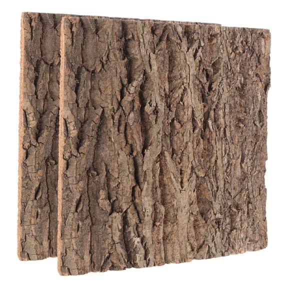 SEWCHICS Reptile Terrarium Tree Bark Decorations with Green Plant Wall Panels, 2-Piece Set for Natural Habitat Enhancement