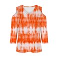 thumbnail image 4 of MEICHEN Tie Dye Long Sleeve Shirts for Women V Neck Pullover Tops Loose Tees Top Summer Fashion Clothing for Women, 4 of 5