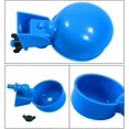 thumbnail image 3 of 12 Pcs Chicken Automatic Waterer Chicken Feeder Chick Seed Feeder Hens for Birds, Quail, Pigeons, with Punch Tool, 6 Blue, 6 Red, with 12 Screws, 3 of 4