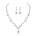 thumbnail image 1 of Set de joyas Hadskiss para mujer, boda, fiesta, novia, circonita blanca, 1 of 5