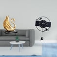 thumbnail image 2 of estatua de resina de cisne,Figuras de cisne,estatuas,decoración del hogar,fiesta de bodas,Reloj de pared,Reloj de pared con diseño de pájaro,reloj colgante de acrílico negro,Reloj de pared, 2 of 8