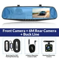 thumbnail image 1 of Dashcam 4.3Inch 1080P IPS Car DVR Driving Recorder Rearview Mirror Dual Lens Car Recorder Front and Rear Black Box, 1 of 5