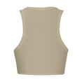 thumbnail image 4 of Teissuly Women's Summer Solid Tank Top Round Neck Slim Casual Top Women's Round Neck Tank Top, 4 of 9