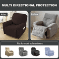 thumbnail image 4 of Northern Brothers 4-Piece Stretch Recliner Slipcovers, #2 Jacquard, Fits XL 1-Seater, Dark Brown, 4 of 7