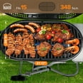 thumbnail image 2 of LHRIVER Portable 348 sq.in Stand-Up Propane Grill, 15000 BTU Folding Gas Grill Cart with Side Table & 2 Wheels for Camping, Patio, 2 of 9