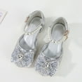 thumbnail image 6 of Kids Heels,Girls Sandals Closed Toe Heels Wedding Party Shoes Sequins Bow For Toddler,Little Girl Dress Shoes(Size:9-9.5 Years), 6 of 8