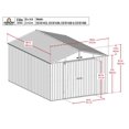 thumbnail image 3 of Arrow Elite Steel Storage Shed, 10x14, Blue Grey, 3 of 7