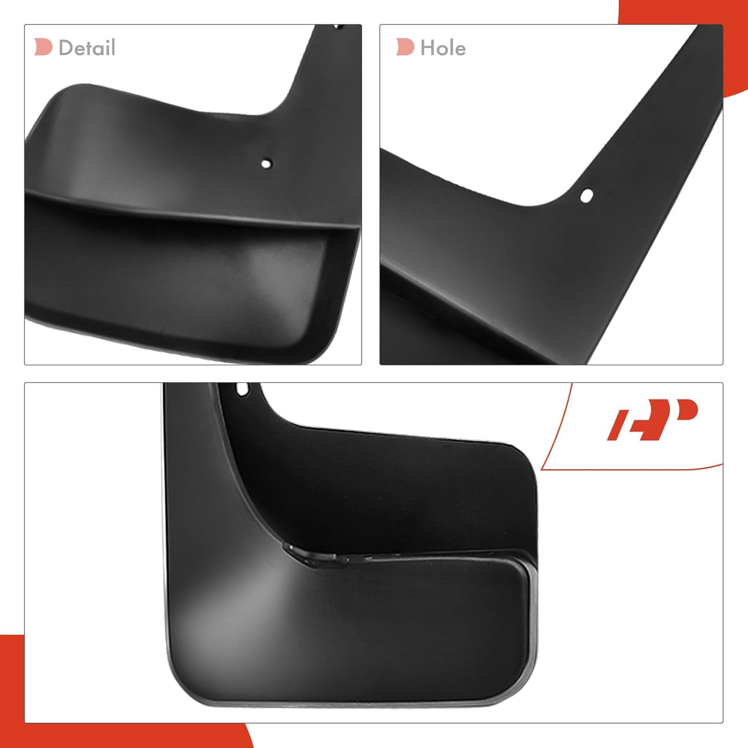 A-Premium Splash Guard Mud Flaps Replacement for Town & Country 2011-2016 without Running Boards 4-PC Set