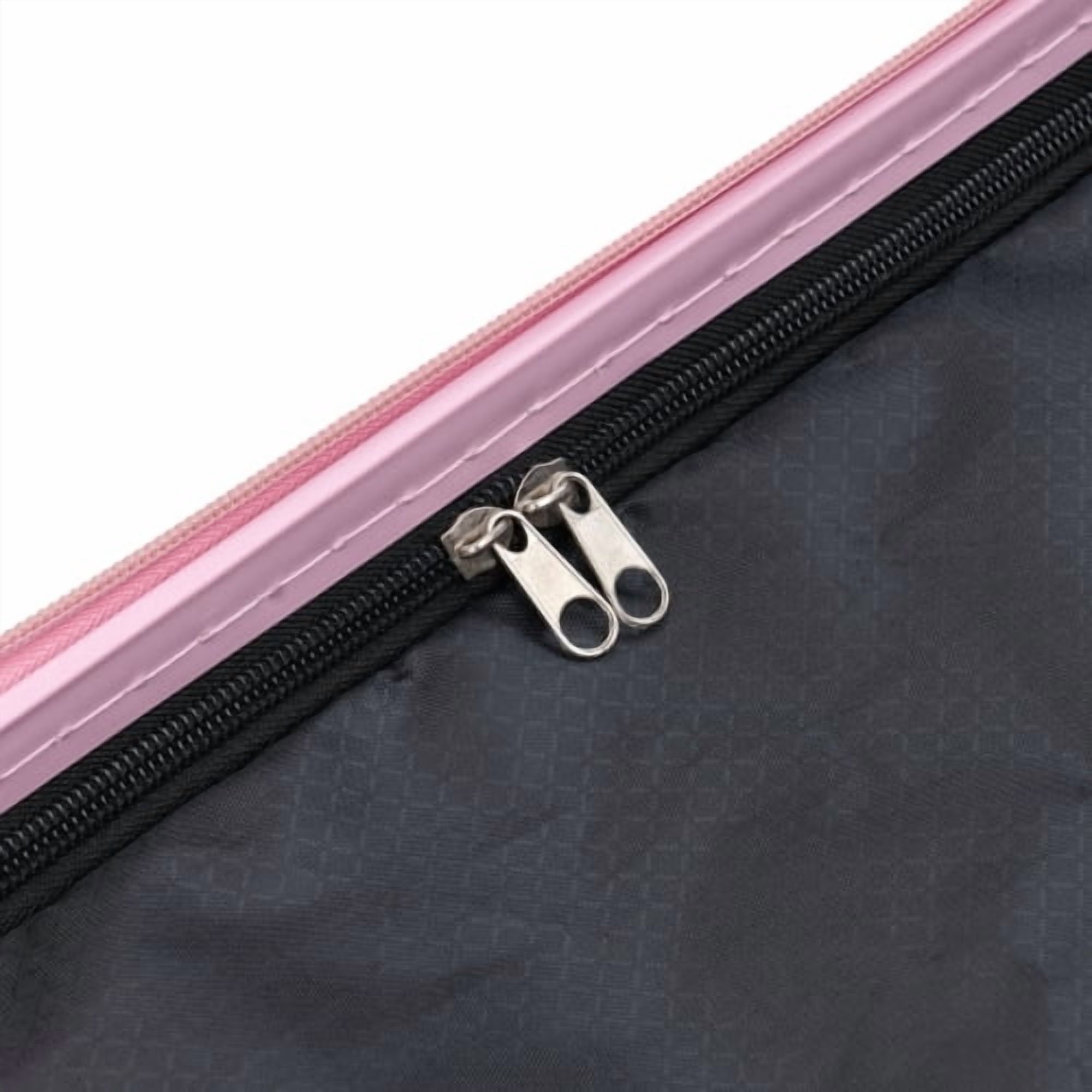 4-Piece Lightweight ABS Hard Shell Luggage Set with 360° Dual Spinner Wheels & Built-In Combination Lock, Scratch-Resistant Modern Travel Suitcase, Pink