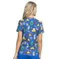 thumbnail image 5 of Cherokee Prints Scrubs Top For Women V-Neck Print CK652, M, Nacho Average Nurse, 5 of 5