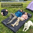 thumbnail image 4 of Sleeping Pad for Camping, Ultralight Self Inflatable Sleeping Pad with Built-in Pump & Pillow, Compact Inflatable Portable Air Mattress for Tent, Backpacking, Hiking, Car Traveling, Beach, Blue, 4 of 7