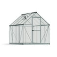 thumbnail image 3 of Palram - Canopia Mythos 6' x 8' Polycarbonate/Aluminum Walk-In Greenhouse – Gray - with Roof Vent, 3 of 10