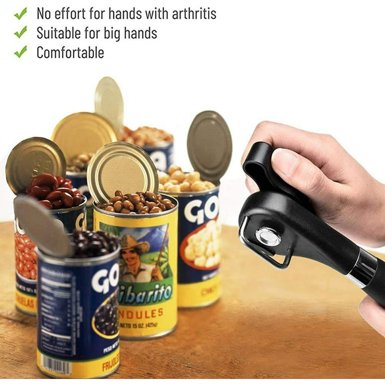 Bellemain- Safe Cut Stainless Steel Ergonomic Can Opener, Manual  Smooth  Edge Stainless Steel Can Opener Perfect For Home Chefs and Restauraunts -  Bellemain
