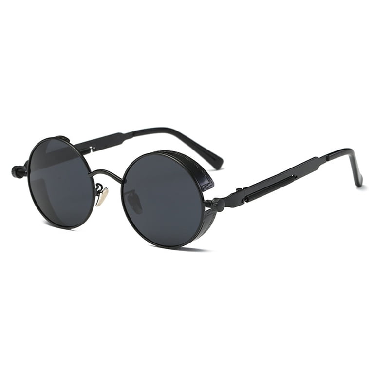 Sunglasses UV 400 Round Steampunk Sunglasses for Women Men unisex glass Eosunjian Men Women Retro Vintage Glasses Steampunk Round  main image 4