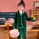 thumbnail image 4 of Conjunto de pijamas de franela gruesa y cálida para niños, ropa de dormir de terciopelo dorado, para la familia y Navidad, Unisex, 4 of 4