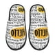 thumbnail image 1 of Fotbe Hello Pantuflas Peludas para Mujer con Estampado, Zapatillas de Peluche, Zapatos de Invierno para Casa, Uso Interior y Exterior-Large, 1 of 8