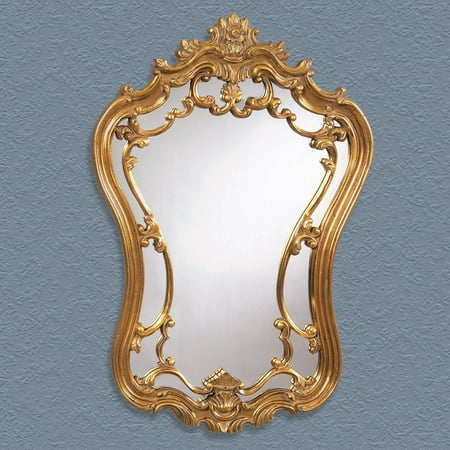 - Antique Gold Ornate Arched Wall Mirror - 24W x 35H in.