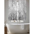 thumbnail image 6 of Sheer Curtains 72 Inches Long, Grey Forest Light Filtering Window Curtains for Living Room/Bedroom, Modern Oil Painting Art Rod Pocket Voile Sheer Curtain Drapes, 52"W x 72"L, 2 Panels, 6 of 8