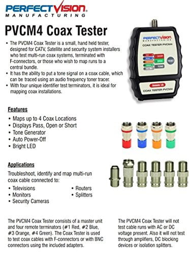 Perfect Vision Pocket Cable Tester Network & Cable Testers Test ...