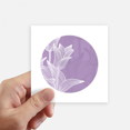thumbnail image 1 of Flower Tulip Illustration Sticker Square Waterproof Stickers Wallpaper Car Decal, 1 of 1