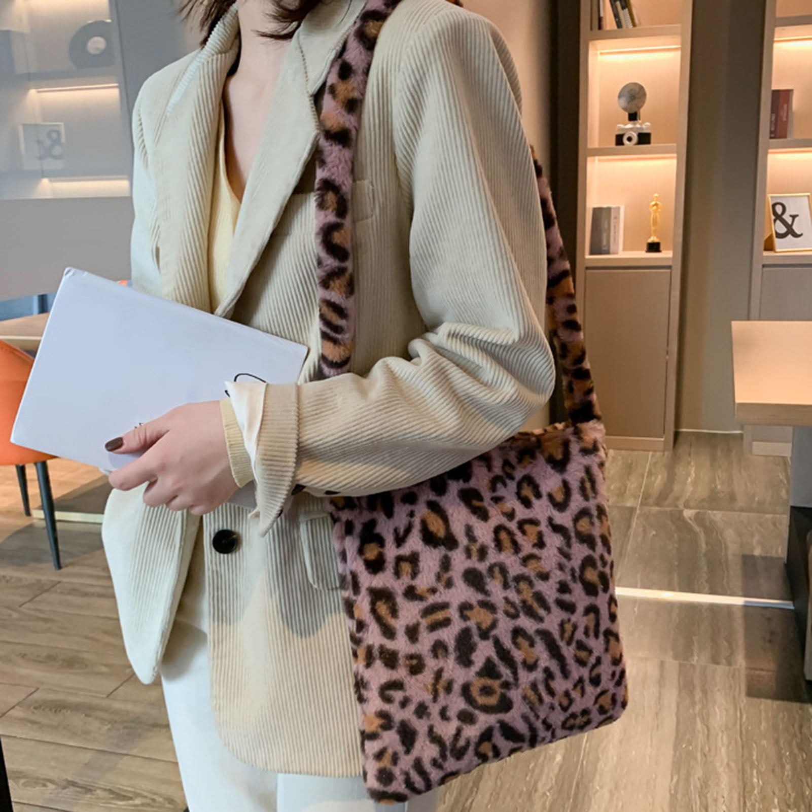 Details about   Women Leopard Shoulder Bags Cat Shape Tote Bag Synthetic Leather Handbag ele 