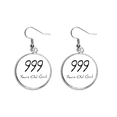 thumbnail image 1 of 999 years old Girl Age Ear Dangle Silver Drop Earring Jewelry Woman, 1 of 3