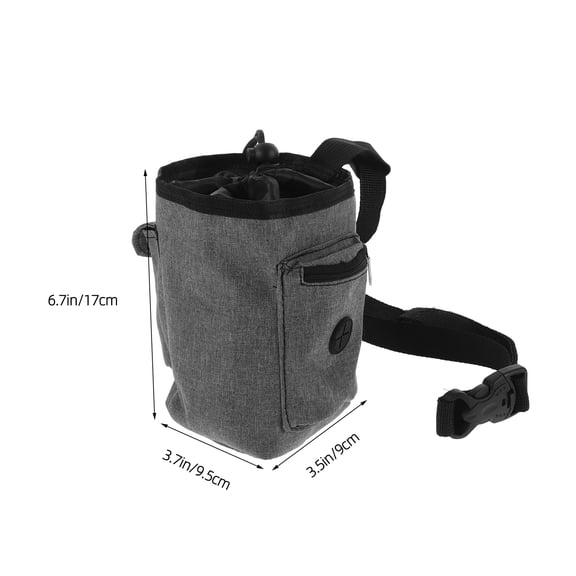 GAXIRE Climbing Chalk Bag Grey with Storage Compartment, Chalk Storage for Rock Climbing, Bouldering, and Gym Use, 1 Set