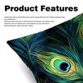 thumbnail image 2 of Peacock Feathers Throw Pillow Covers Set of 2 with Unique Patterns | Chair Pillow Covers in 16x16, 18x18, 20x20 inches | Pillow Inserts Included |for Every Occasion, 2 of 6