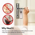 thumbnail image 2 of (2 Pack) Door Lever Lock,Baby Proofing Door Handle Lock,Childproofing Door Knob Lock Easy to Install and no Tools Need or Drill Easy to Remove, 2 of 5
