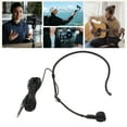 thumbnail image 1 of Wired Microphone Headset, Headworn Earset Over Ear Hanging Mic, ABS Low  Light Weight Headset Ear Hook Mic, For Lectures, Live Performance, Podcasts, 1 of 8