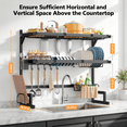 thumbnail image 7 of Over Sink Dish Drying Rack, WLRETMCI 3-Tier Kitchen Dish Drying Rack Metal Dish Drainer Organizer with 7 Removable Baskets for Countertop, Large Capacity, 7 of 7