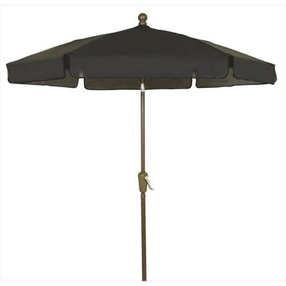 7Gcrw-T-Bla Garden Umbrella 7.5 Ft - Black