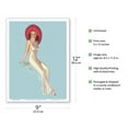thumbnail image 2 of Fashion Model with Red Hat - Vintage Pin Up Girl Poster by Billy DeVorss c.1940s - Master Art Print (Unframed) 9in x 12in, 2 of 4