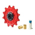 thumbnail image 2 of Bike Guide Wheel, Aluminum Alloy Rear Derailleur Jockey Wheel Rear Derailleur Pulley Bike Accessories - 12T Red, 2 of 10