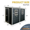 thumbnail image 4 of 4×8 FT Resin Outdoor Storage Shed with Floor, Weather Resistant Tool Shed with Lockable Door, Air Vent and Windows, Garden Cabinet Organization for Patio Backyard Lawn, Black, 4 of 7