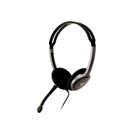 UPC: 0662919104059 | V7 Lightweight Stereo Headset with Microphone  Dark Gray