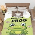 thumbnail image 6 of Just A Girl Who Loves Frog Blanket Super Soft Flannel Blankets for Bed Sofa Living Room Bed Throw for Boy Girls Kids Children Multicolor 30"x40" for pet, 6 of 6