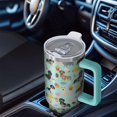 thumbnail image 6 of OBREWU Dachshund Dog and Pizza Tumbler with Handle and Lid,Dachshund Dog and Pizza 40oz Double Wall Vacuum Insulated Tumbler,Cups Gift for Women and Men, 6 of 7