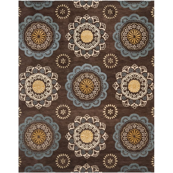 SAFAVIEH Wyndham Maitland Floral Runner Rug, Eggplant/Multi, 2'3" x 9'