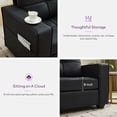 thumbnail image 3 of AODAILIHB Single Sofa Armchair, Modern Linen Fabric Sofa with Side Organizer Pockets for Living Room, Bedroom, Office, 3 of 9