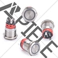 thumbnail image 4 of APIELE 19mm Latching Push Button Switch 12V DC Angel Eye Halo Ring LED Metal 0.74" 1NO1NC SPDT with Wire Socket Plug (RED), 4 of 4