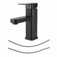 thumbnail image 1 of Single Lever Matte Black Faucet for Bathroom Basin, Mixer Tap for Sinks, Durable and Stylish Waterfall Spout Design, 1 of 5