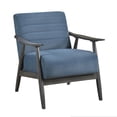 thumbnail image 4 of Blue Fabric Upholstered Accent Chair | Fit Casual Living Spaces | Pocket Coils and Foam Padding | High Load Capacity, 4 of 4